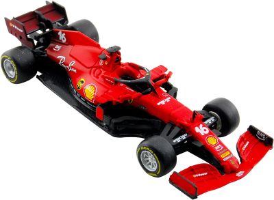 Метална количка Formula 1 Ferrari SF21 F1 #16 Charles Leclerc Bburago 1:18