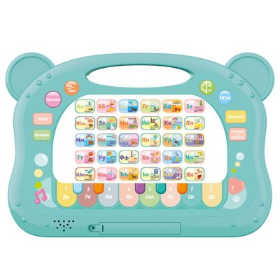 Образователен таблет и дъска за рисуване 2 в 1 зелен Малки Гении 2203K0136-G