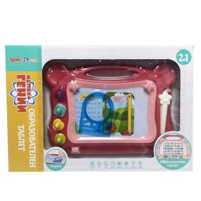 Образователен таблет и дъска за рисуване 2 в 1 розов Малки Гении 2203K0136-P