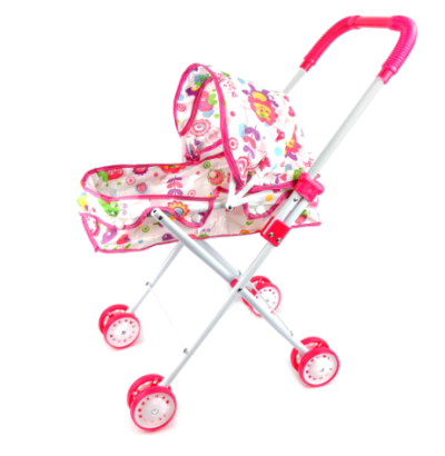 Детска количка за кукли, розова