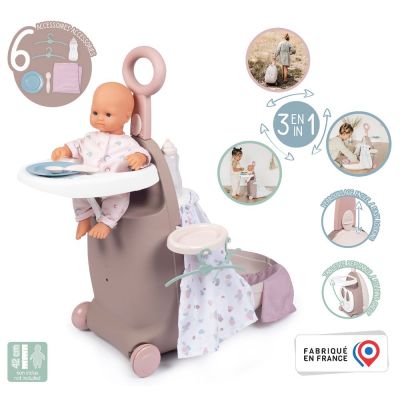 Сгъваем куфар за кукли 3 в 1 Smoby Toys Baby Nurse 7600220374
