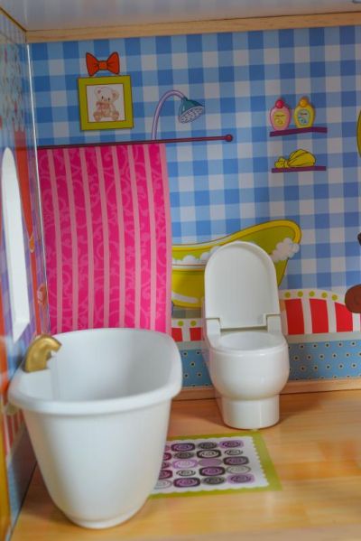 Дървена къща за кукли с обзавеждане EMILY Moni Toys 8209