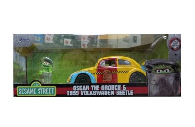 Метален автомобил Sesame St - 1959 VW Beetle 1:24 Jada 32801 