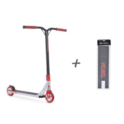 Алуминиева тротинетка за скачане и трикове Byox Stunt Rebel red
