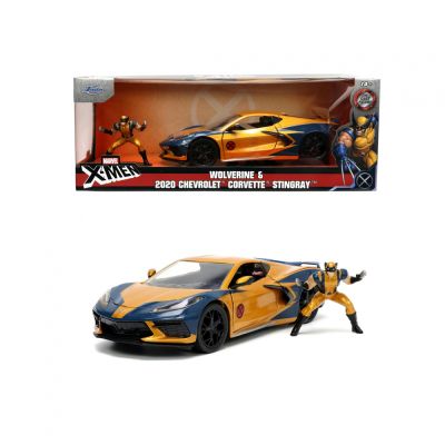 Метален автомобил Chevrolet Corvette Stingray X-Men Wolverine 2020 1:24 Jada Toys 253225025 