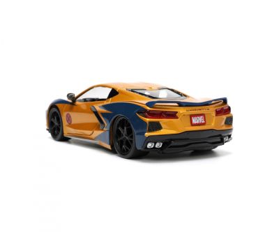 Метален автомобил Chevrolet Corvette Stingray X-Men Wolverine 2020 1:24 Jada Toys 253225025 