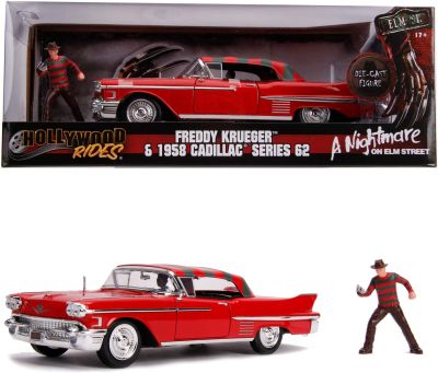 Метален автомобил Cadillac 1958 Freddy Krueger 1:24 Jada Toys 253255004