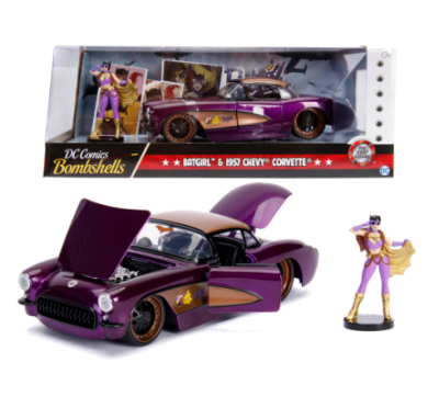 Метален автомобил Chevy Corvette DC Comics Bombshells 1:24 Jada Toys 253255007