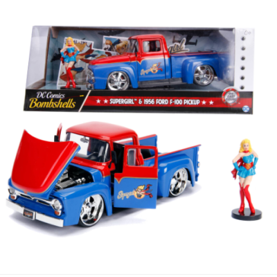 Метален автомобил Ford F100 1956 DC Comics Bombshells 1:24 Jada Toys 253255008