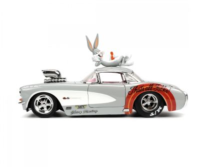Метален автомобил Chevrolet Corvette Bugs Bunny 1957 1:24 Jada 253255041