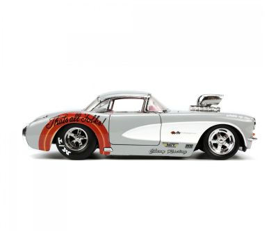 Метален автомобил Chevrolet Corvette Bugs Bunny 1957 1:24 Jada 253255041