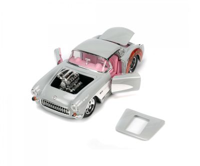 Метален автомобил Chevrolet Corvette Bugs Bunny 1957 1:24 Jada 253255041