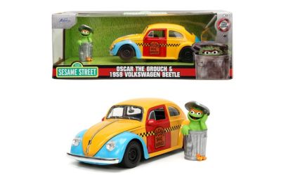 Метален автомобил VW Beetle 1959 Sesame Street 1:24 Jada 253255059