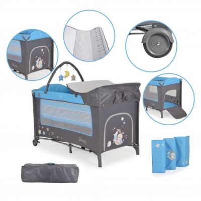 Детска кошара 2 нива МОНИ SLEEPY син