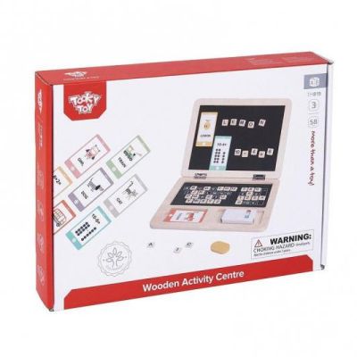 Дървен лаптоп с активности Tooky Toy TH819