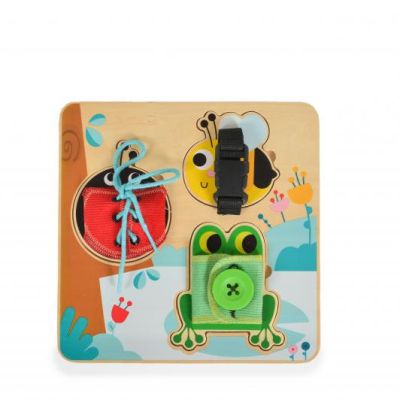 Образователна дървена дъска закопчалки Tooky Toy TH942