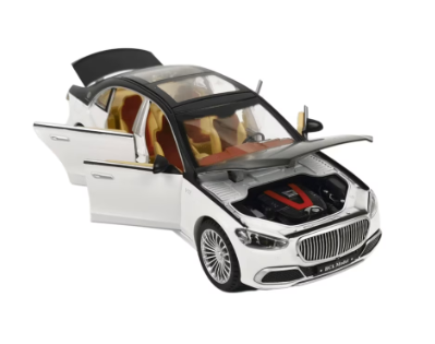 Метален автомобил Maybach със звук и светлини бял1/22