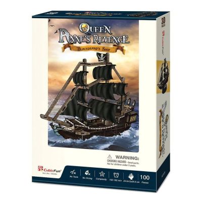 3D Пъзел КОРАБ THE QUEEN ANNE'S REVENGE CubicFun T4035h