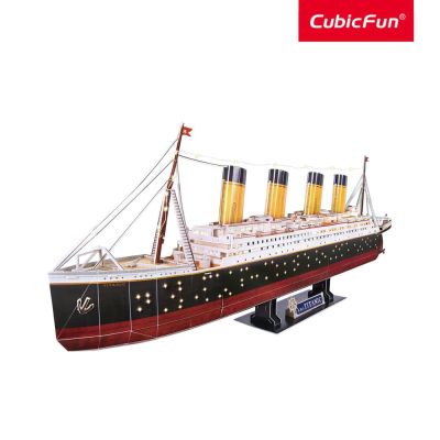 Пъзел 3D Кораб Titanic 266ч. LED inside CubicFun L521h