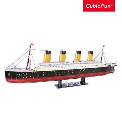 Пъзел 3D Кораб Titanic 266ч. LED inside CubicFun L521h