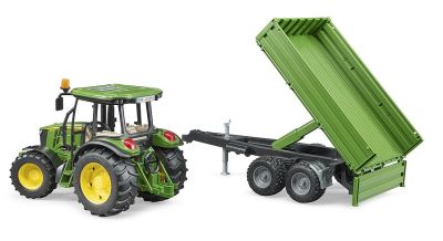 Трактор John Deere 5115 M със самосвално ремарке BRUDER 02108