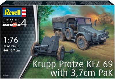 Сглобяем модел Revell Krupp Protze KFZ 69 with 3,7cm Pa