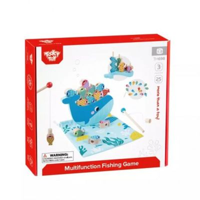 Дървена игра за баланс РИБОЛОВ Tooky Toy TH698