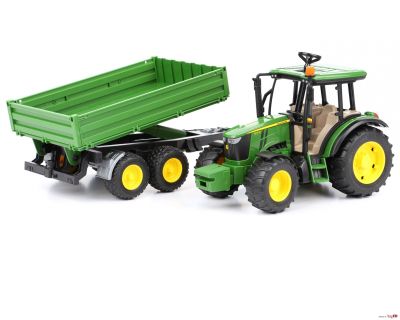 Трактор John Deere 5115 M със самосвално ремарке BRUDER 02108