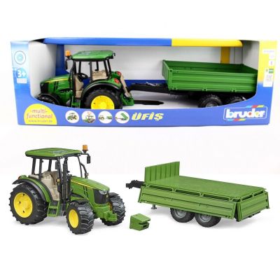 Трактор John Deere 5115 M със самосвално ремарке BRUDER 02108