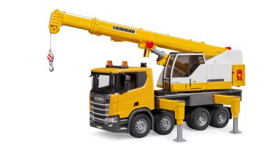 Камион Scania Super 560R с кран Liebherr Bruder 03571