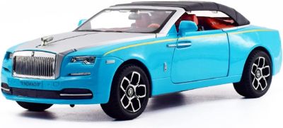 Метален автомобил Rolls Royce Phantom със звук и светлини 1/24 син