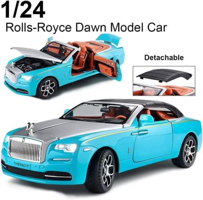 Метален автомобил Rolls Royce Phantom със звук и светлини 1/24 син