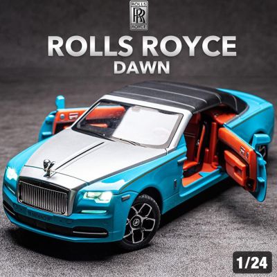 Метален автомобил Rolls Royce Phantom със звук и светлини 1/24 син