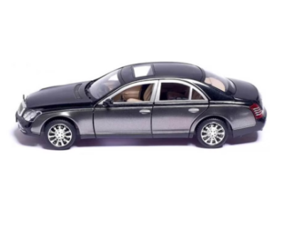Метален автомобил Maybach със звук и светлини 1/24 сребрист