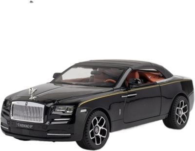 Метален автомобил Rolls Royce Phantom със звук и светлини 1/24 черен