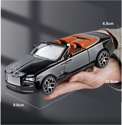 Метален автомобил Rolls Royce Phantom със звук и светлини 1/24 черен