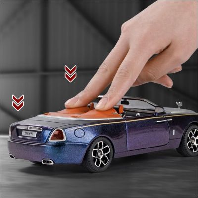Метален автомобил Rolls Royce Phantom със звук и светлини 1/24 черен