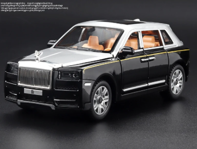 Метален автомобил Rolls Royces Cullinan със звук и светлини 1/22 черен