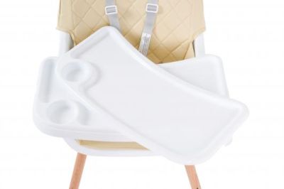 Дървен стол за хранене Cangaroo Gelato 2в1 Бежов