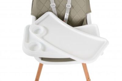 Дървен стол за хранене Cangaroo Gelato 2в1 сив