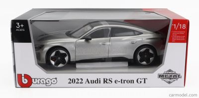Метална кола Audi RS e-tron GT 2022 Bburago 1/18 сребрист