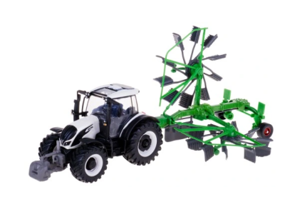 Трактор с ремарке VALTRA N174 сенообръщач Burago