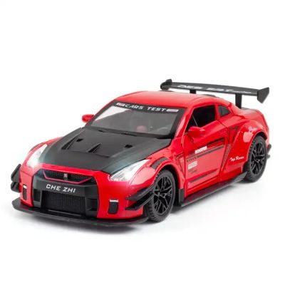 Метален автомобил със звук и светлини Nissan GT-R Nismo 1/24, RED