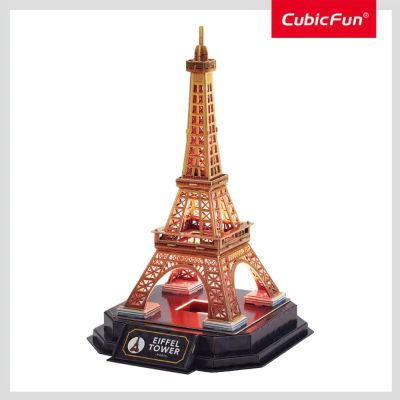 Пъзел 3D Eiffel Tower Paris Night Edition с LED светлини CubicFun L534h 