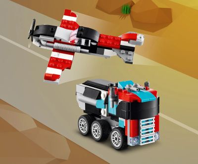 Конструктор LEGO Creator 31146 - Камион с платформа и хеликоптер 3в1