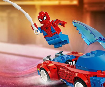 Конструктор LEGO Marvel Super Heroes 76279 Състезателната кола на Спайдърмен с Венъм и Зеления гоблин