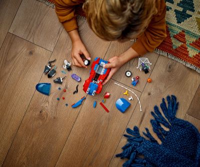 Конструктор LEGO Marvel Super Heroes 76279 Състезателната кола на Спайдърмен с Венъм и Зеления гоблин