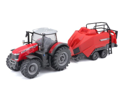 Трактор с ремарке Massey Ferguson 8740S Burago