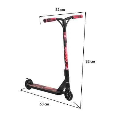 Алуминиева тротинетка за скачане и трикове Byox SHOCK червен