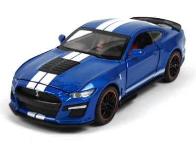 Метален автомобил Ford Mustang Shelby GT500 1:32 син